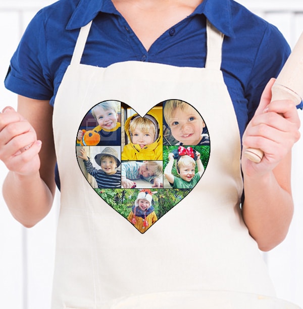 Heart Photo Collage Apron