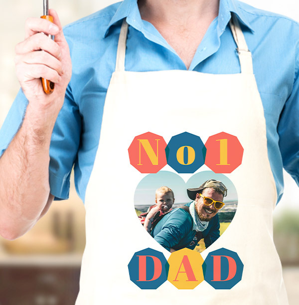 No 1 Dad Photo Upload Apron