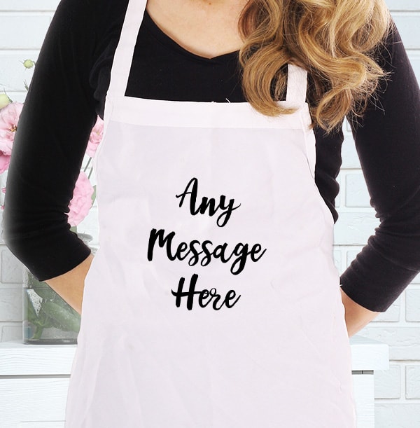 Any Message Personalised Apron - Script Writing