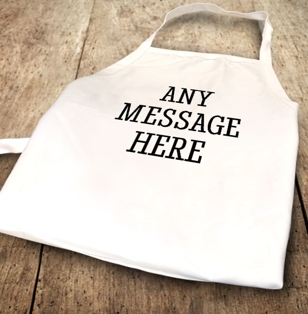 Any Message Personalised Apron - Capital Letters