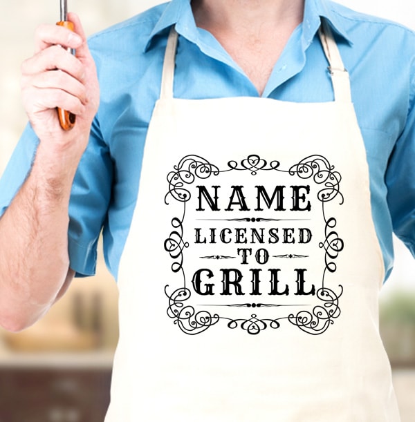 Licensed To Grill Personalised Apron