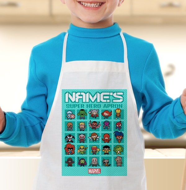 ZDISC Marvel Mini Super Heroes Personalised Apron