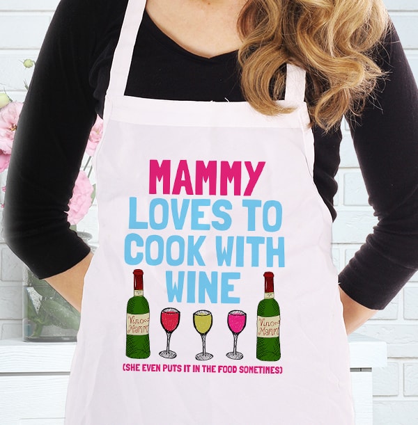 Cooking With Wine Personalised Apron