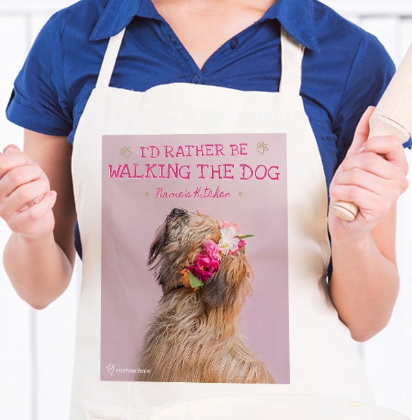 ZDISC I'd rather be Walking the Dog Personalised Apron
