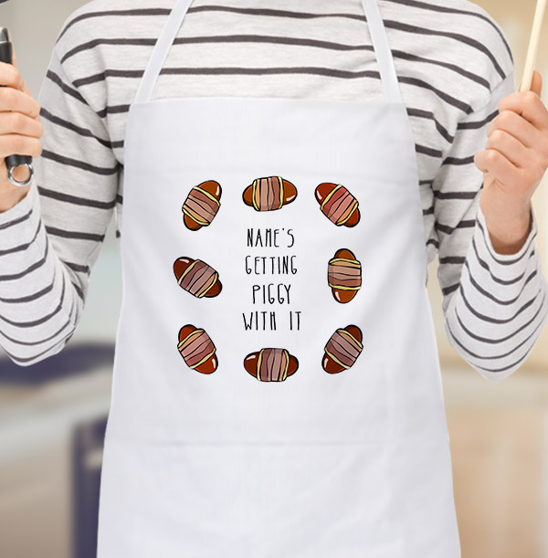 ZDISC 'Getting Piggy With It' Personalised Apron