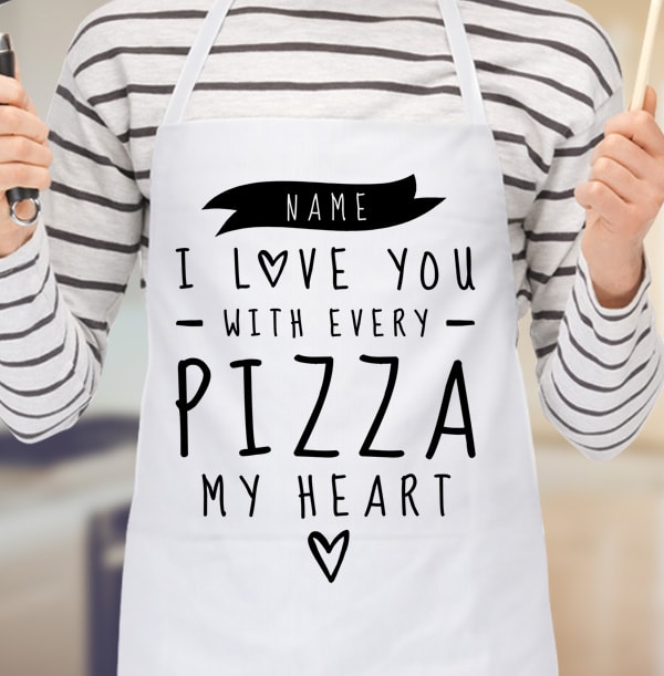 I Love Pizza Personalised Apron