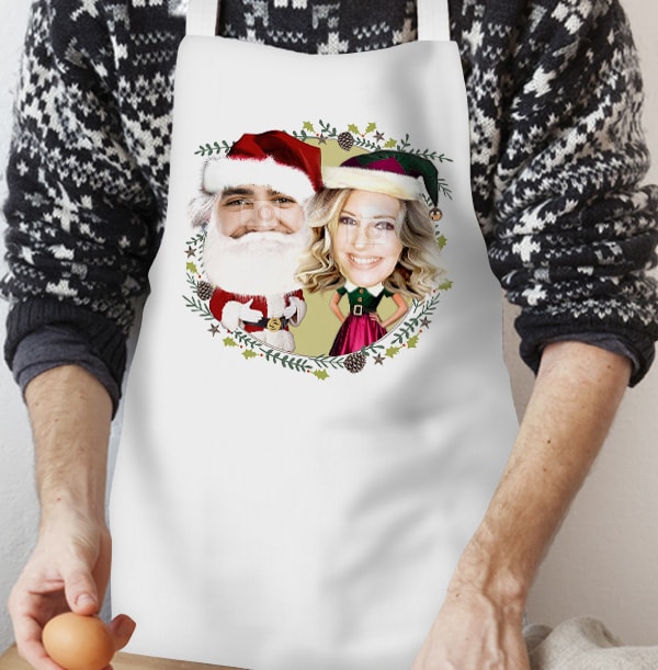 ZDISC Mr & Mrs Claus Multi Photo Apron