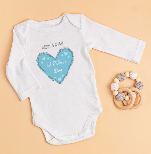 First Fathers Day Personalised Baby Grow