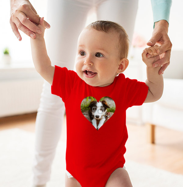 Heart Photo Baby Grow