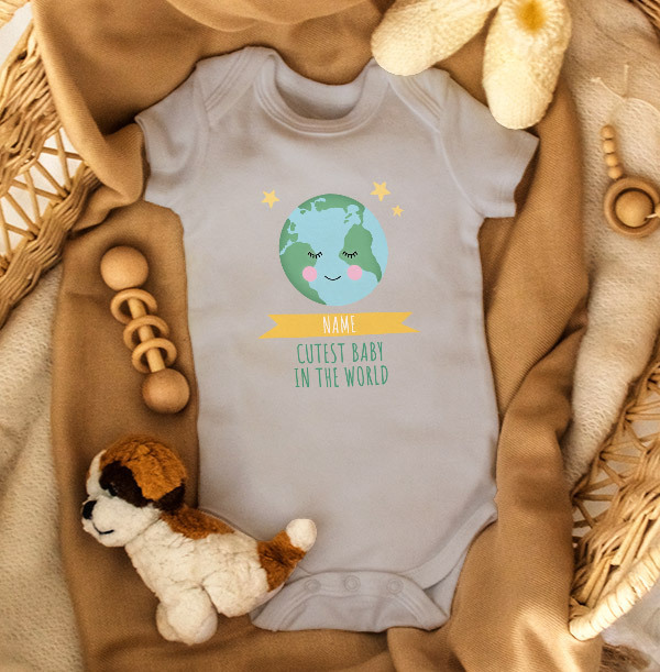 Cutest baby in the World Personalised Baby Grow