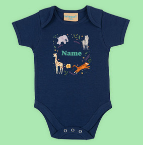 Animal Design Personalised Baby Grow
