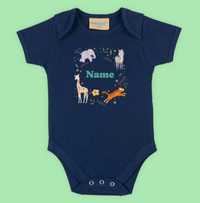 Photo of Animal Design Personalised Baby Grow
