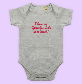 Love My Grandparents Baby Grow