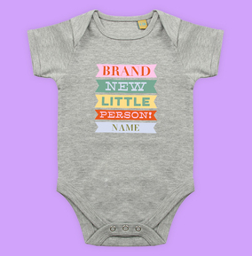 Brand New Little Person Personalised Baby Grow