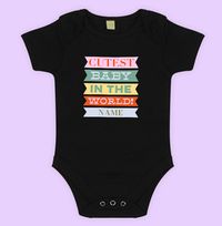 Tap to view Cutest Baby In The World Letterpress Personalised Baby Grow
