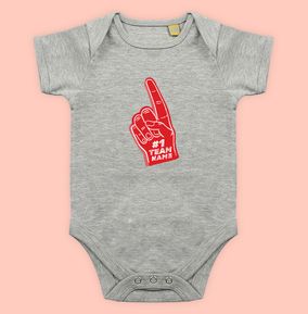 Photo of No.1 Team Name Personalised Baby Grow