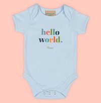 Tap to view Hello World Personalised Baby Grow