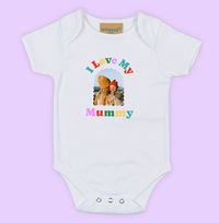Tap to view I Love My Mummy Photo Personalised Baby Grow