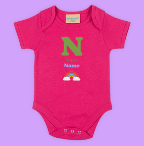 N is for Name Personalised Baby Grow