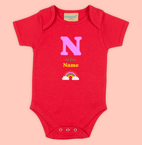 Personalised N is for Name Baby Grow