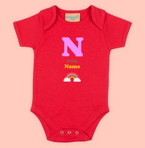 Photo of Personalised N is for Name Baby Grow