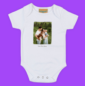 Personalised Baby Grow Photo & Text