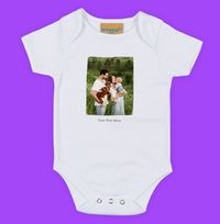 Tap to view Personalised Baby Grow Photo & Text