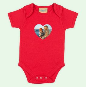 Photo of Heart Photo Personalised Baby Grow