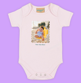 Photo & Text Personalised Baby Grow