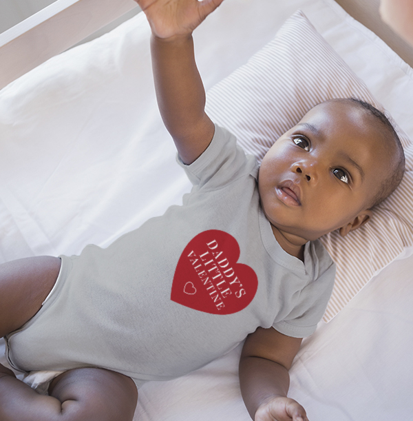 Daddy's Little Valentine Personalised Baby Grow
