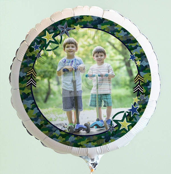 Green Border Personalised Photo Balloon