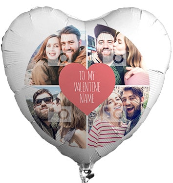 4 Photo Upload Love Heart Balloon
