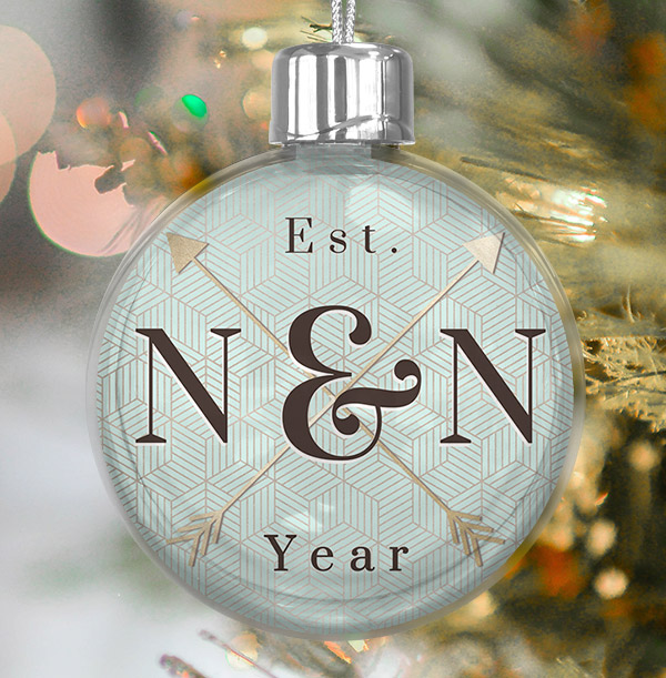 Couple's Initials Personalised Bauble