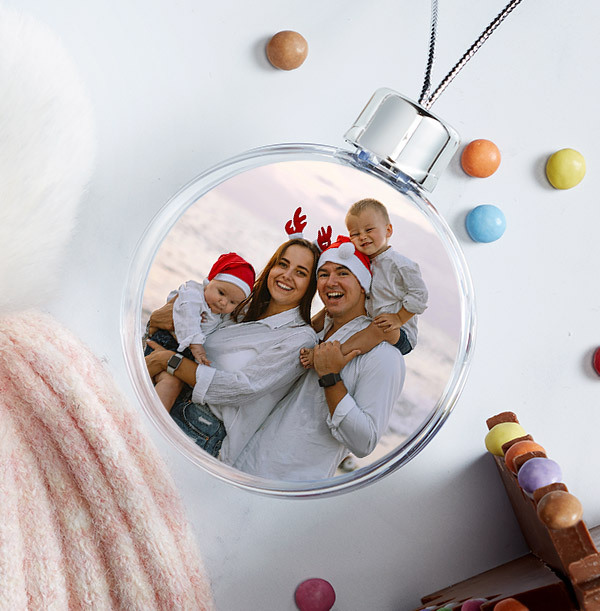 Personalised Full Photo Bauble