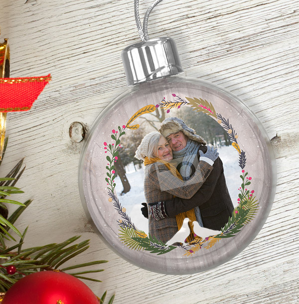Christmas Wreath Photo Bauble
