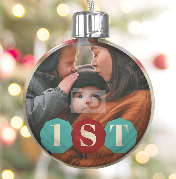 First Christmas Photo Bauble