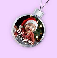 Tap to view Full Photo First Christmas Photo Bauble