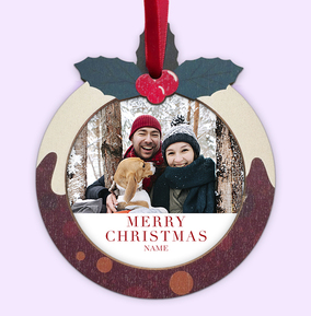 Merry Christmas Photo Bauble