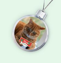Tap to view Cat Paws Photo Upload Christmas Bauble
