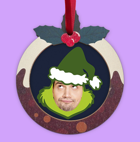 Grinch Photo Christmas Bauble