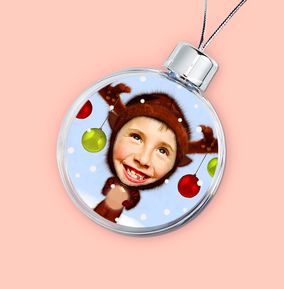 Photo of Reindeer Photo Christmas Bauble
