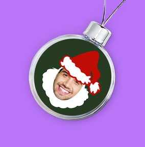 Santa Photo Christmas Bauble