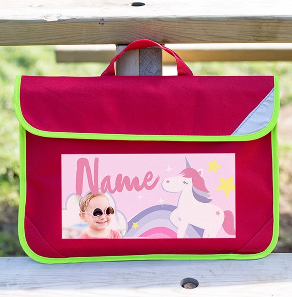 ZDISC Unicorn Photo Personalised Book Bag