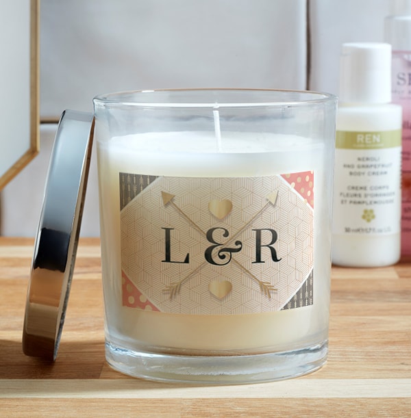 Couple's Initials Personalised Candle