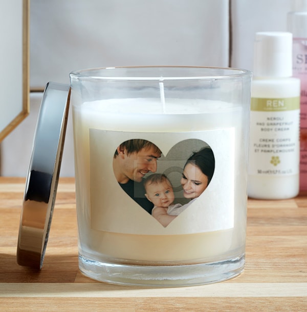 Heart Photo Candle