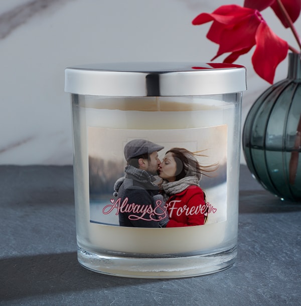 Full Photo Romantic Personalised Photo Candle