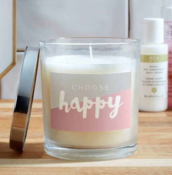 Choose Happy Personalised Candle