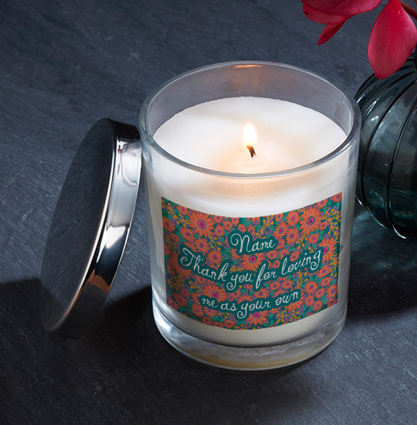 Loving Me As Your Own Personalised Candle