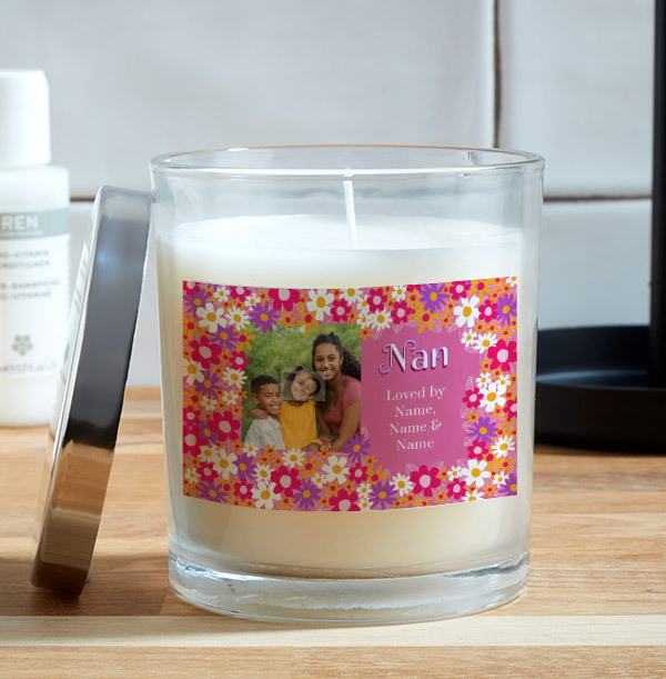 Nan, Loved By Photo Upload Candle