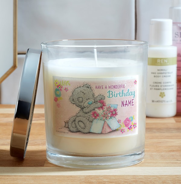 Me To You Birthday Personalised Candle